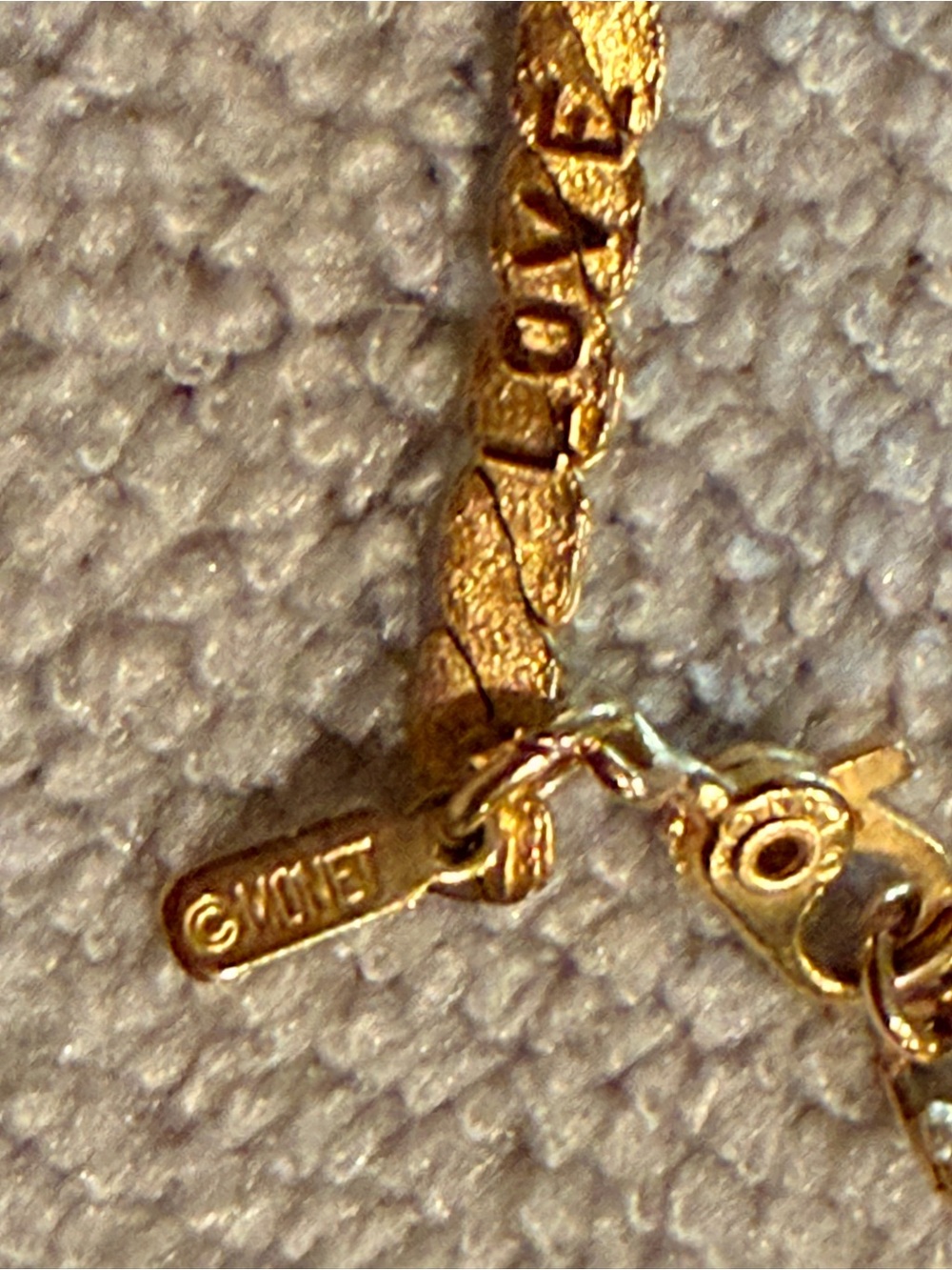 Vintage Monet Gold Textured Love Bracelet - Picture 2 of 5